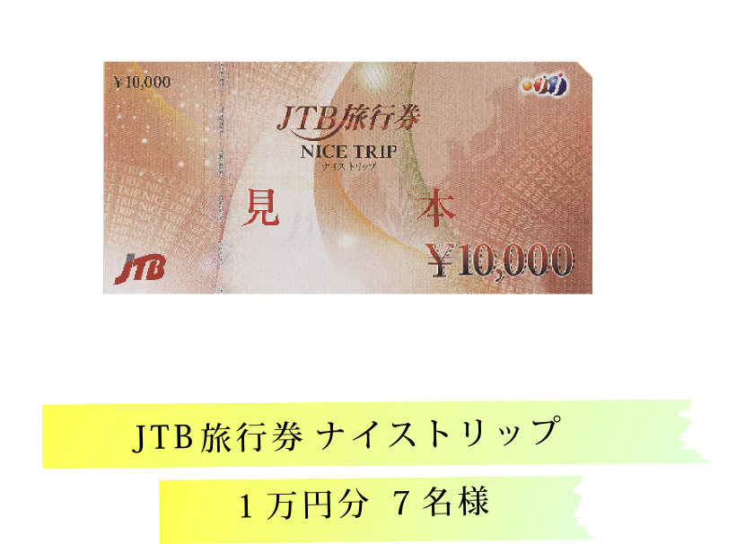JTB旅行券ナイストリップ  １万円分 ７名様