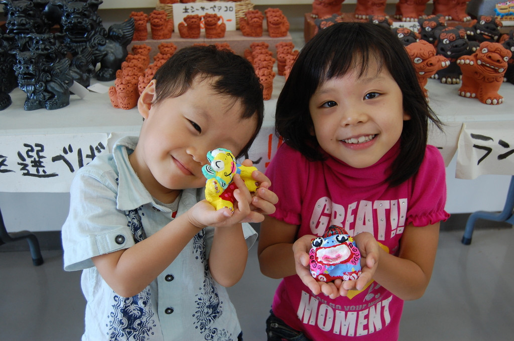 シーサー体験　琉球窯