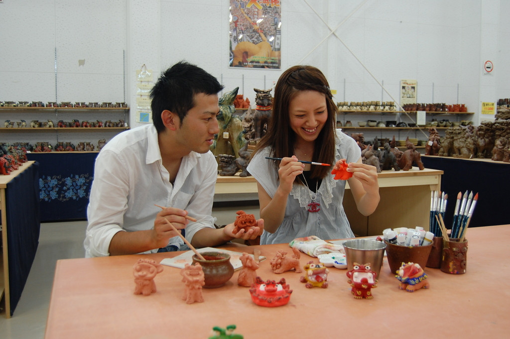 シーサー体験　琉球窯