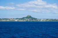どこからでも見えるトンガリ岩山は、伊江島のシンボル