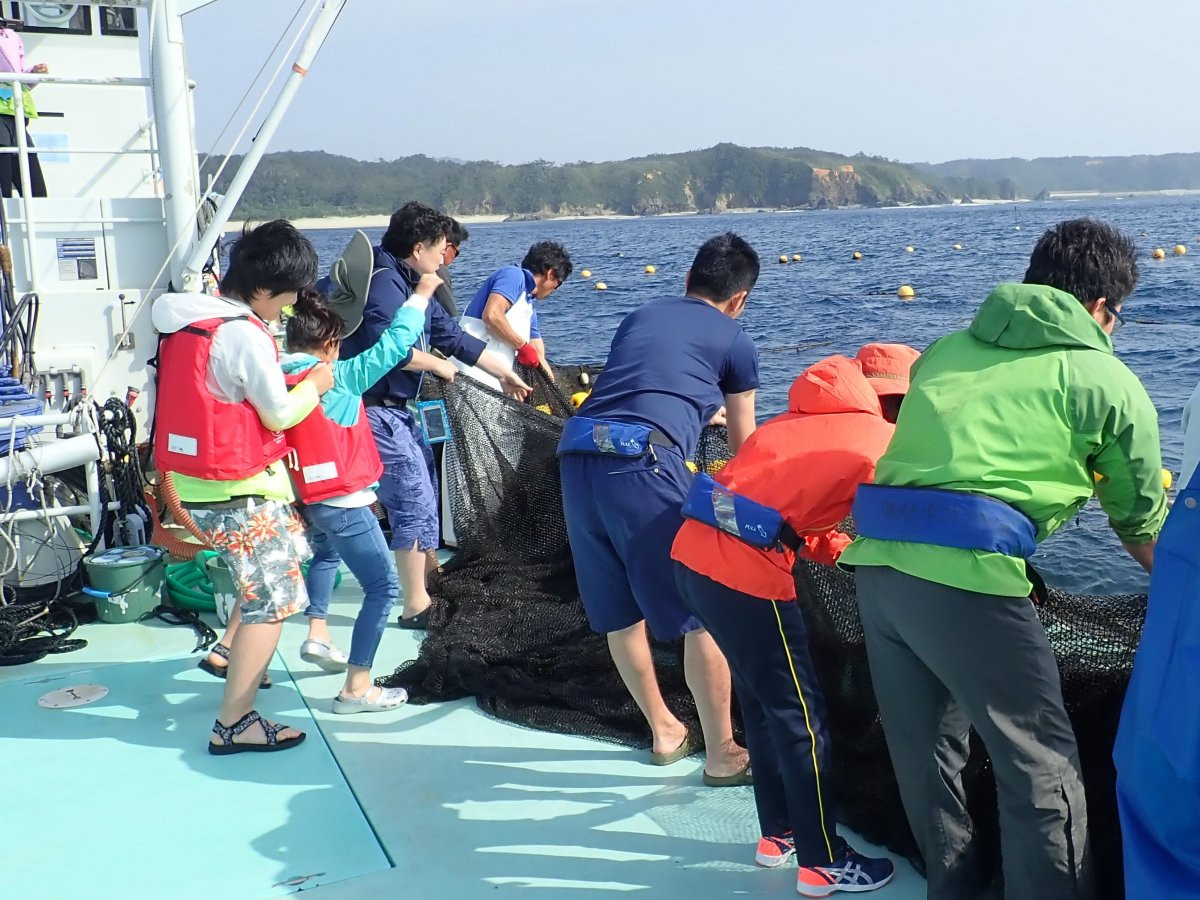 定置網漁体験（OSC&国頭漁業協同組合）