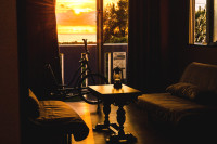 ３階セカンドリビングからは夕日を眺めることができます