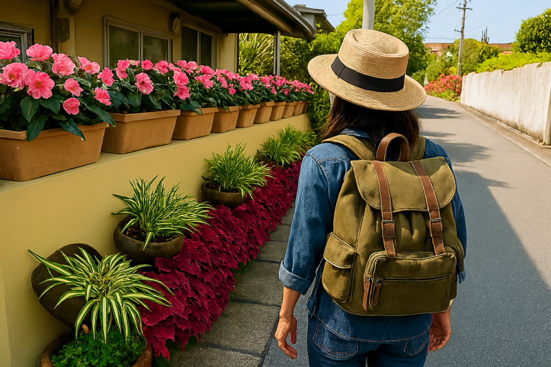 民宿の周りにはお花がいっぱい