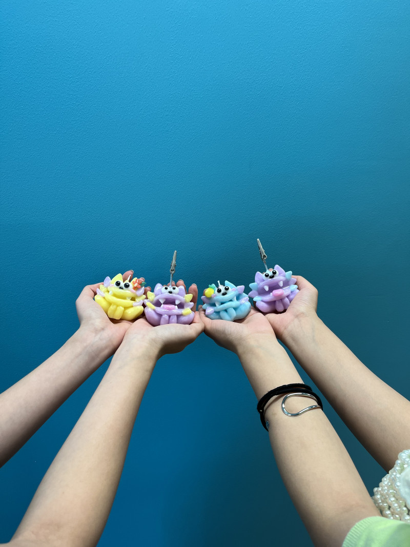 シーサーキャンドル作りの作品