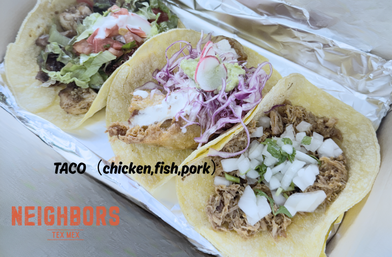 3種類のタコスが楽しめる！