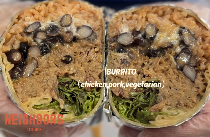 ボリューム満点のブリトーでお腹いっぱい！