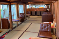 懐かしさを感じる喫茶スペース。