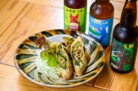 ゴーヤーと挽肉の春巻き