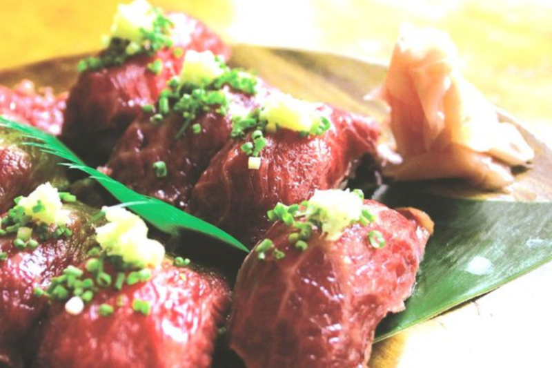 石垣牛の生の握り