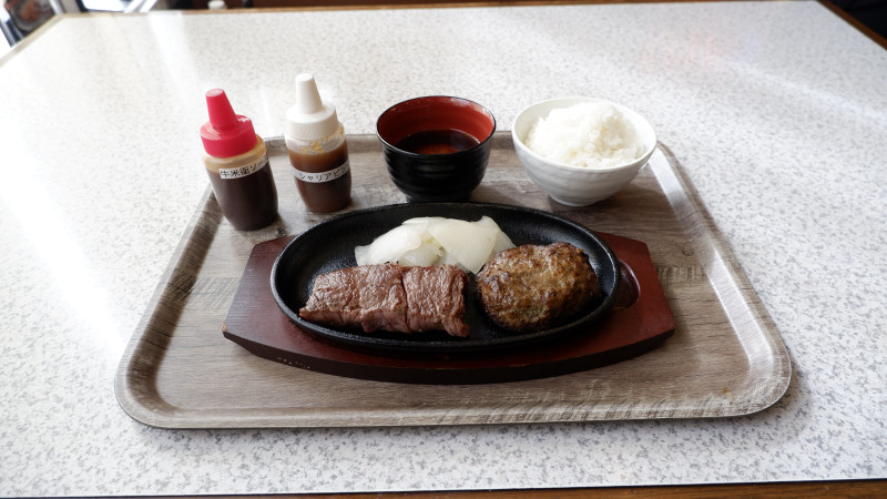 厚切りハラミステーキ＆牛米衛ハンバーグセット