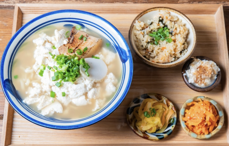 ゆし豆腐そば定食