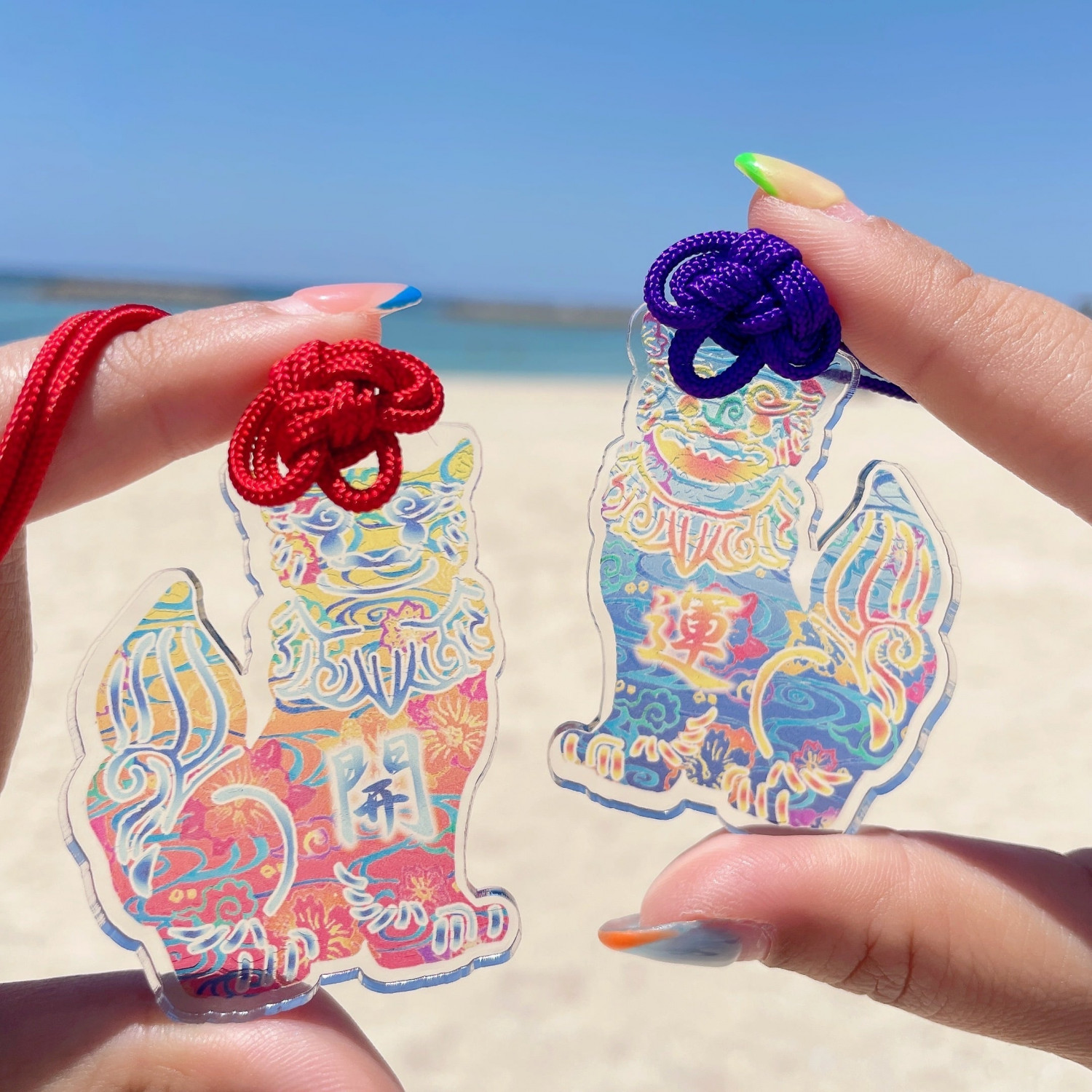 シーサー紅型デザイン