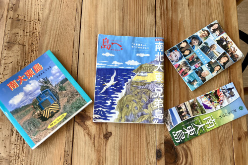 南大東島のガイドブックやパンフレットがいっぱい