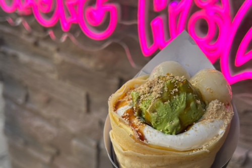 黒蜜きなこ白玉クレープ