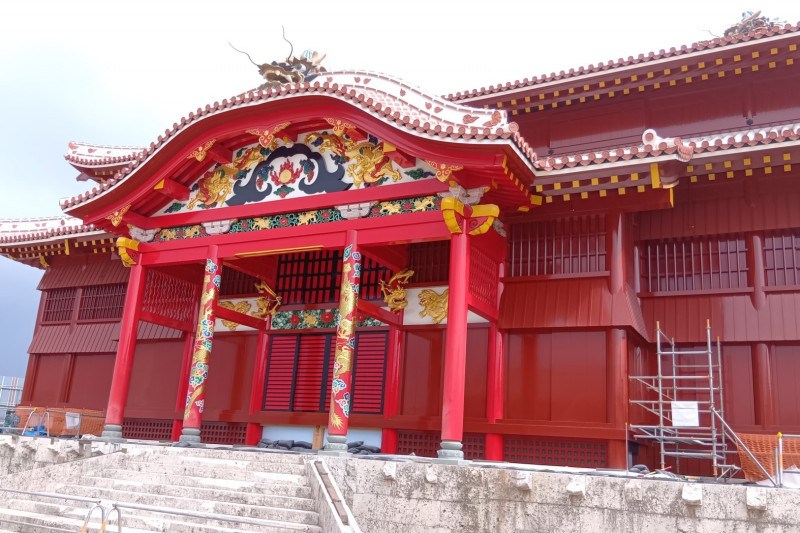 令和の首里城正殿 パネル展