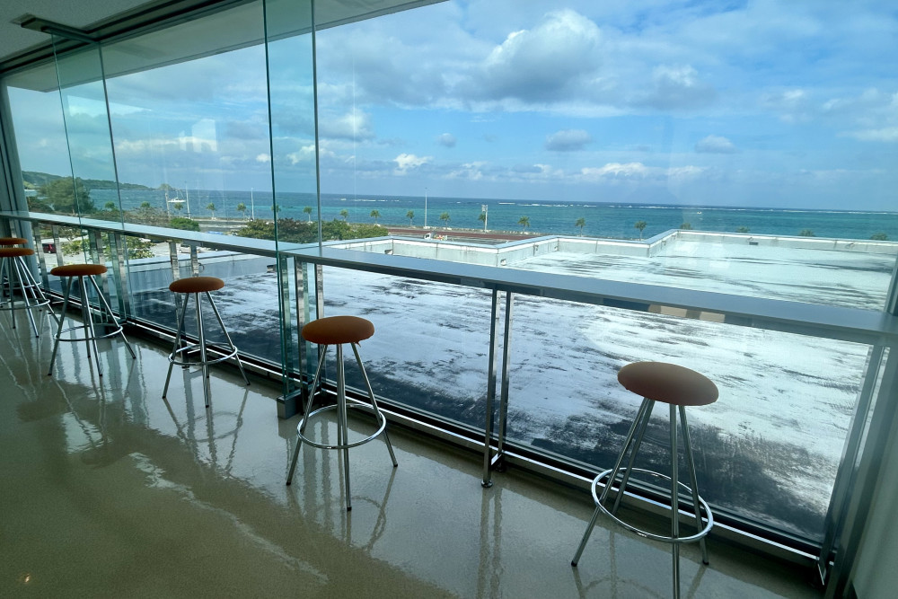 絶景スポットで休憩